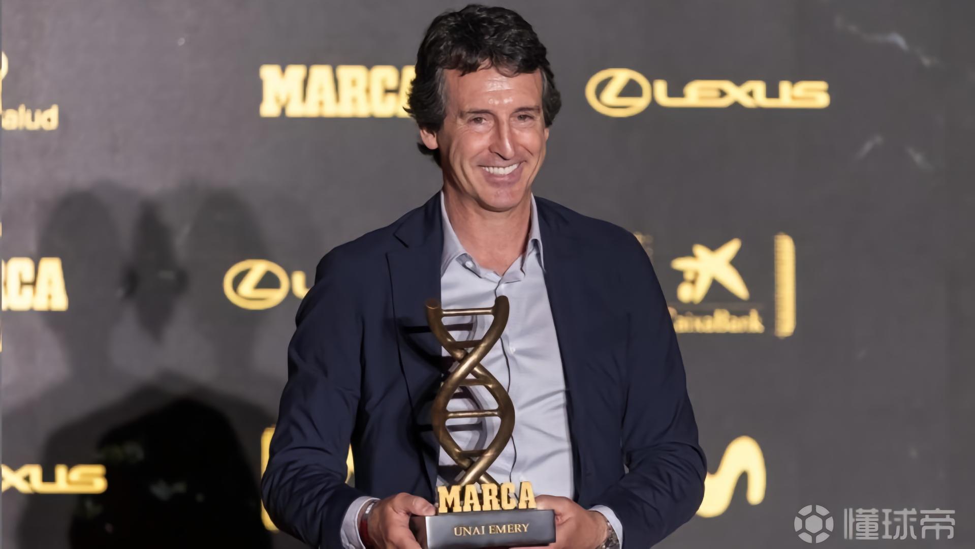 获颁马卡DNA奖,埃梅里:我每天起床和睡前都会看马卡报